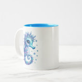 Juweliertes Seepferdchen Zweifarbige Tasse (Vorderseite Links)