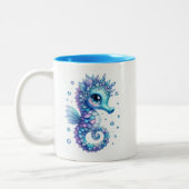 Juweliertes Seepferdchen Zweifarbige Tasse (Links)