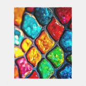 Juwelton gefärbte Glasmalerei-Kunst Glow-Design Fleecedecke (Vorderseite)