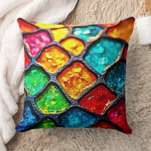 Juwelton-Starglas-Kunst-Glow-Design Kissen