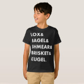 Juwish Foods Lox & Bagel & Shmear & Brisket Funny T-Shirt (Vorne ganz)