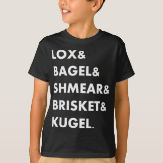 Juwish Foods Lox & Bagel & Shmear & Brisket Funny T-Shirt