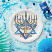 Juwish Menorah Pappteller (Party)