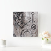 Juxtaposition II Quadratische Wanduhr (Zuhause)