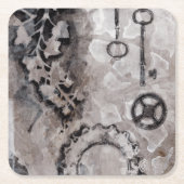 Juxtaposition II Rechteckiger Pappuntersetzer (Vorderseite)