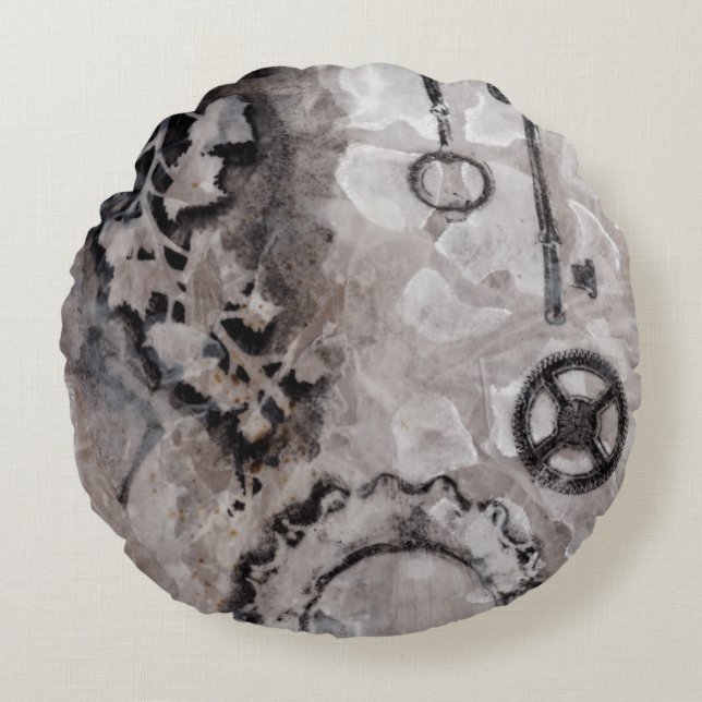 Juxtaposition II Rundes Kissen (Vorderseite)