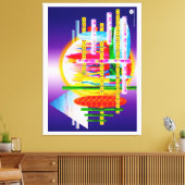 Juxtapositioniert Leinwanddruck (Insitu (Wohnzimmer))