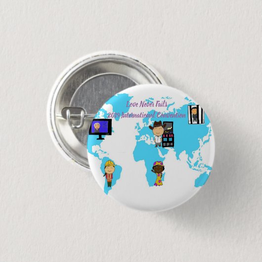 JW 2019 internationale Versammlungs-Buttone Button (Vorne & Hinten)