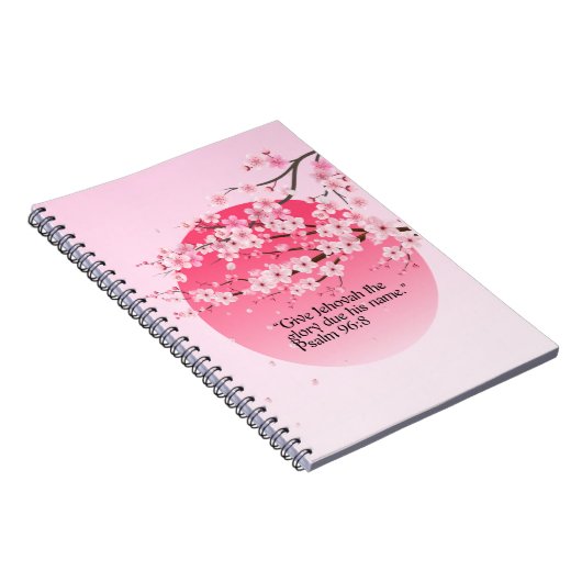 JW 2025-Jahr Text Apple Blossom-Notebook Notizblock (Rechte Seite)