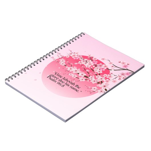 JW 2025-Jahr Text Apple Blossom-Notebook Notizblock (Linke Seite)