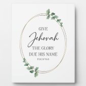 JW 2025-Jahr-Text mit Eukalyptus Fotoplatte (Vorderseite)