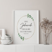 JW 2025-Jahr-Text mit Eukalyptus Poster