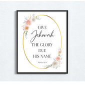 JW 2025-Jahr Text mit Rose Drucken Poster