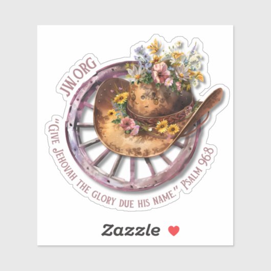 JW 2025-Jahr Text Western Vinyl Sticker (Blatt)