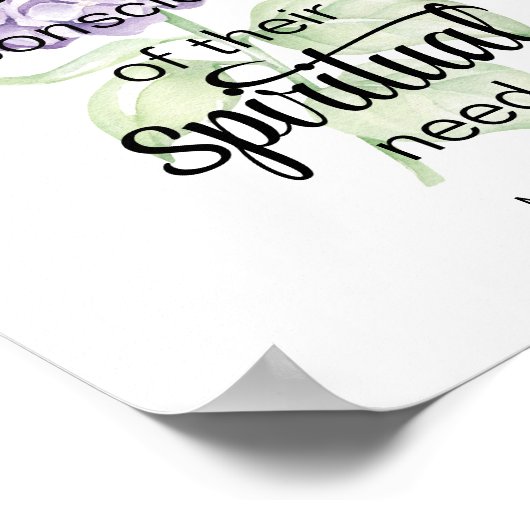 JW 2025-Jahres-Text mit Hydrangea-Druck Poster (Ecke)