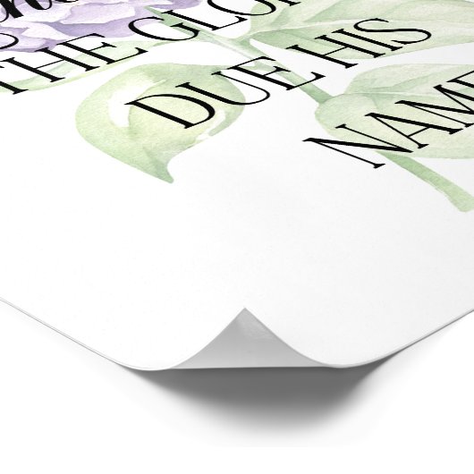 JW 2025-Jahres-Text mit Hydrangea-Druck Poster (Ecke)