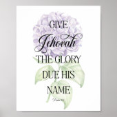 JW 2025-Jahres-Text mit Hydrangea-Druck Poster (Vorne)