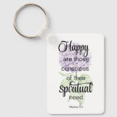 JW 2025-Jahres-Text mit Hydrangea-Druck Schlüsselanhänger (Vorderseite)