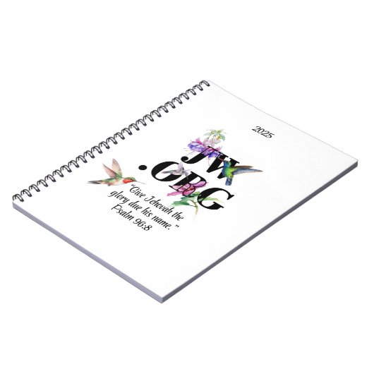 JW 2025-Notebook mit 2025-jähriger Text Notizblock (Linke Seite)