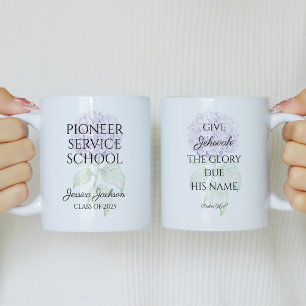 JW 2025 Pioneer Service School with Year Text Kaffeetasse