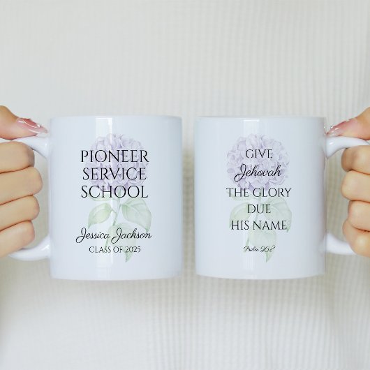 JW 2025 Pioneer Service School with Year Text Kaffeetasse