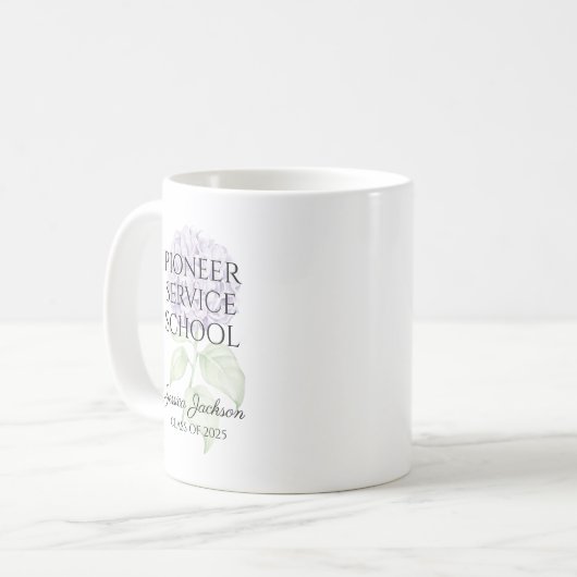 JW 2025 Pioneer Service School with Year Text Kaffeetasse (Vorderseite Links)