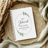 JW 2025 - Tasse von Text mit Eukalyptus Notizblock