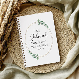 JW 2025 - Tasse von Text mit Eukalyptus Notizblock