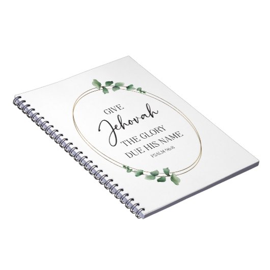 JW 2025 - Tasse von Text mit Eukalyptus Notizblock (Rechte Seite)