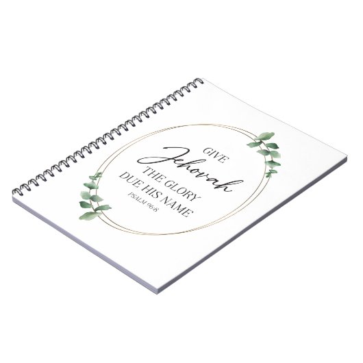 JW 2025 - Tasse von Text mit Eukalyptus Notizblock (Linke Seite)