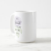 JW 2025 Year Text Coffee Tasse mit Hydrangeas (Vorderseite Links)