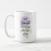JW 2025 Year Text Coffee Tasse mit Hydrangeas (Links)