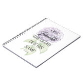 JW 2025 Yeat Text Notebook mit Hydrangea Notizblock (Linke Seite)