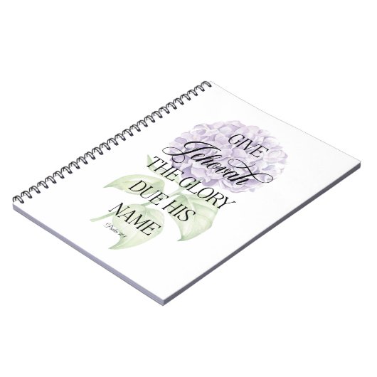 JW 2025 Yeat Text Notebook mit Hydrangea Notizblock (Linke Seite)