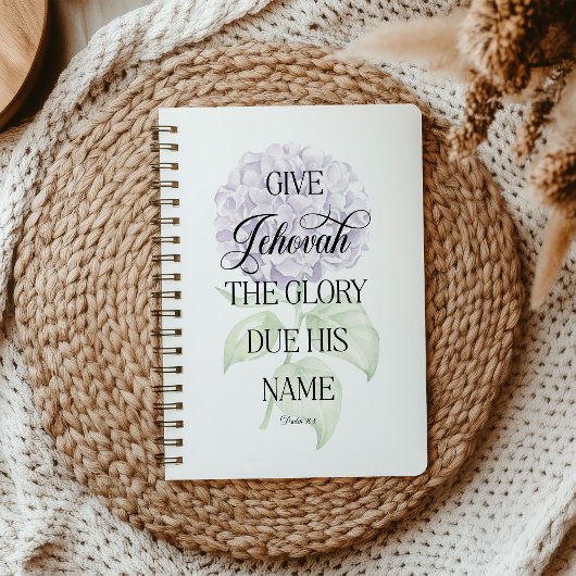 JW 2025 Yeat Text Notebook mit Hydrangea Notizblock