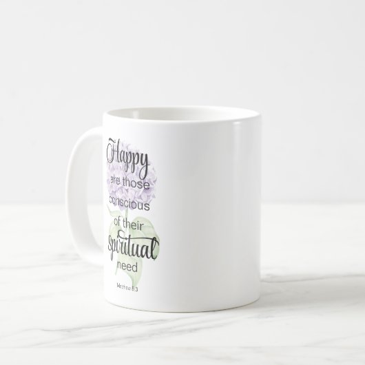 JW 2026-Jahr-Text mit Hydrangea Kaffeetasse (Vorderseite Links)