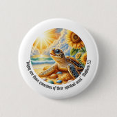 JW 2026 Jahres Text Glückliche Schildkröte Matthäu Button (Vorderseite)