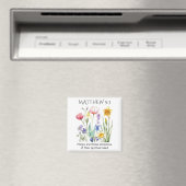JW 2026 Jahrestext mit Wasserfarben-Blumen Magnet (In Situ (Geschirrspüler))