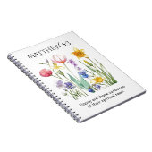 JW 2026 Jahrestext mit Wasserfarben-Blumen Notizblock (Rechte Seite)