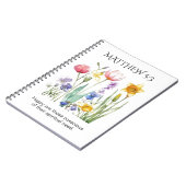 JW 2026 Jahrestext mit Wasserfarben-Blumen Notizblock (Linke Seite)