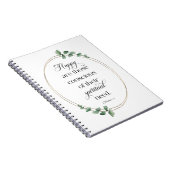 JW 2026 - Text mit Eukalyptus Matthew 5:3 Notizblock (Rechte Seite)