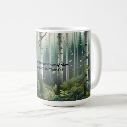 JW 2026 Year Text Birch Tree Landscape Kaffeetasse (VorderseiteRechts)