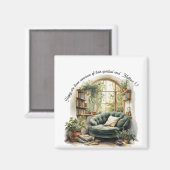 JW 2026 Year Text Matthew 5:3 "Cozy Nook" Magnet (Vorderseite/Rückseite)