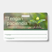 JW Abzeichen | 2023 Regional Conv English & Spanis Ausweis (Rückseite)