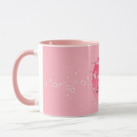 JW Apple Blossom Kaffee Cup mit 2025 Jahr Text Tasse (Links)