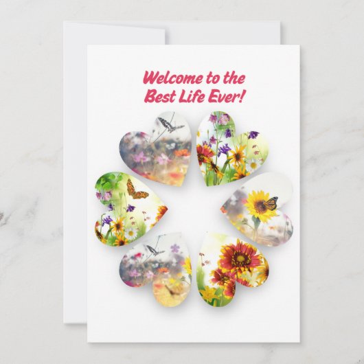 JW Baptism Card Welcome to the Best Life Ever Einladung (Vorderseite)