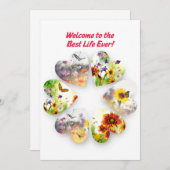 JW Baptism Card Welcome to the Best Life Ever Einladung (Vorne/Hinten)