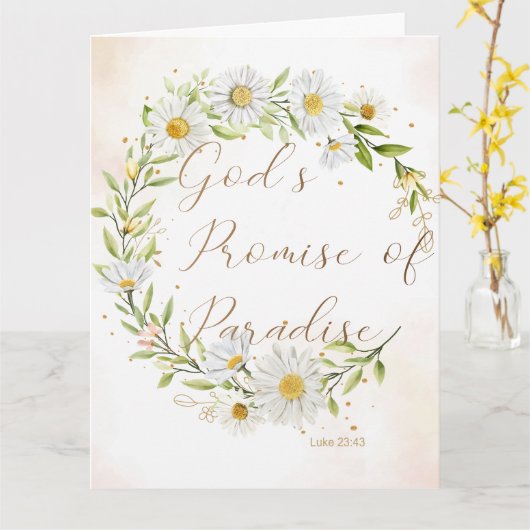 JW Beileid JW Beerdigung Luke 23:43 Karte (Gelbe Blume)