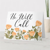 JW Beileid wird er anrufen Karte (Vorderseite)