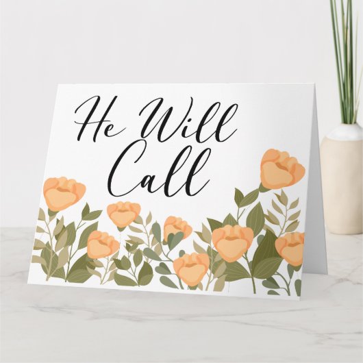 JW Beileid wird er anrufen Karte (Vorderseite)